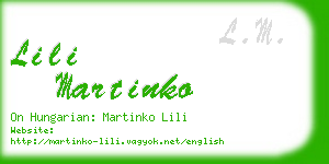 lili martinko business card